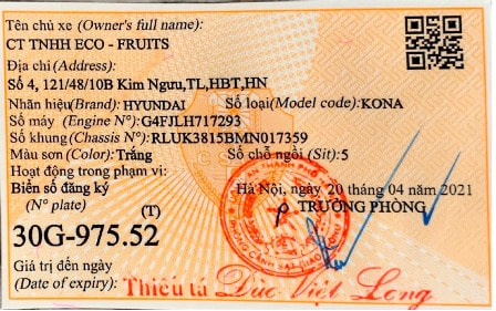 Dịch vụ đổi lại giấy tờ đăng ký xe khi công ty đổi tên